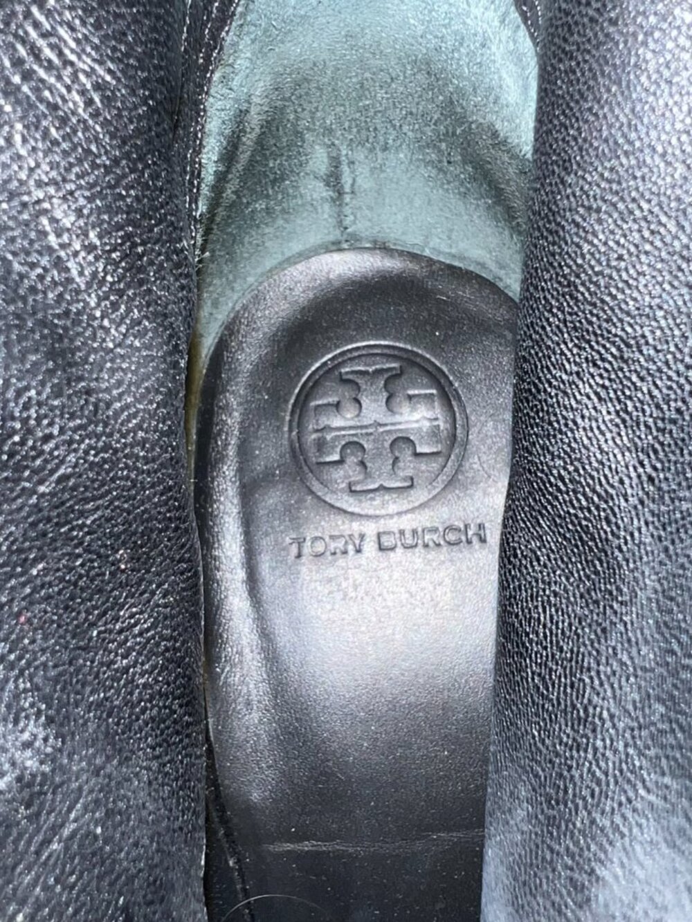 Tory Burch boots Huxley black leather womens 8.5 tassel zip up block high heel - Picture 15 of 16